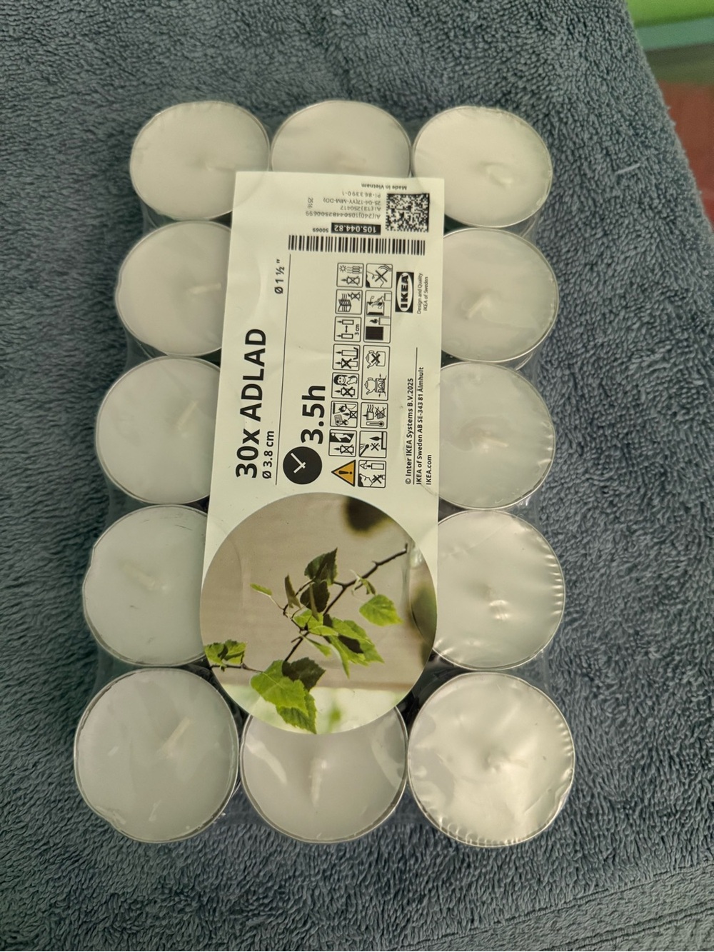 IKEA ADLAD Tealight Candle Pack — White - Picture 3 of 3
